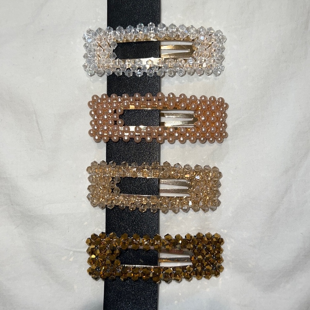 Beaded Hair Clips